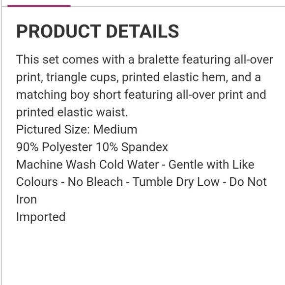 Care Bears Chasing Stars Triangle Bralette & Boyshort Set - Picture 5 of 6